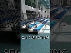 เก้าอี้อัฒจันทร์แบบพับเก็บได้สีเงินความจุที่นั่ง 30-300