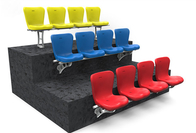 Multicolored Blow Molding HDPE High Back Stadium Seat / Football Bleacher Seat
