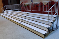 Portable Plywood Plastic Telescopic Bleacher Seating With Safety Railings For Chorus